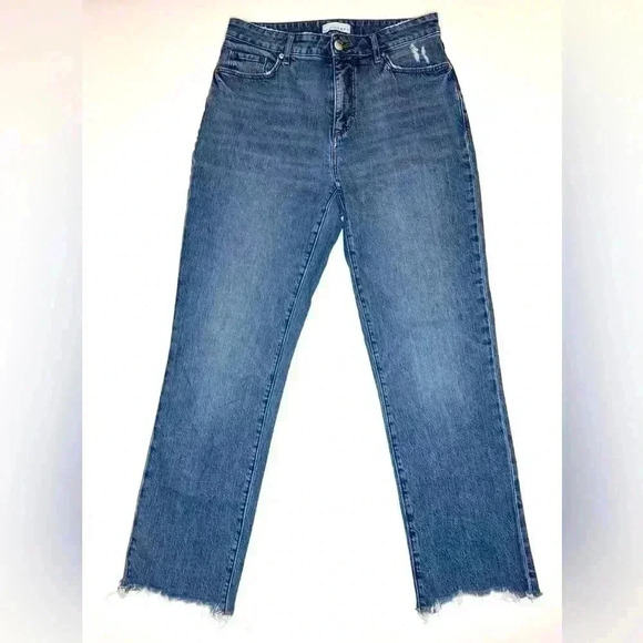 Loft Women’s Curvy High Waist Straight Crop Jeans Size- 28/6 - Picture 1 of 10